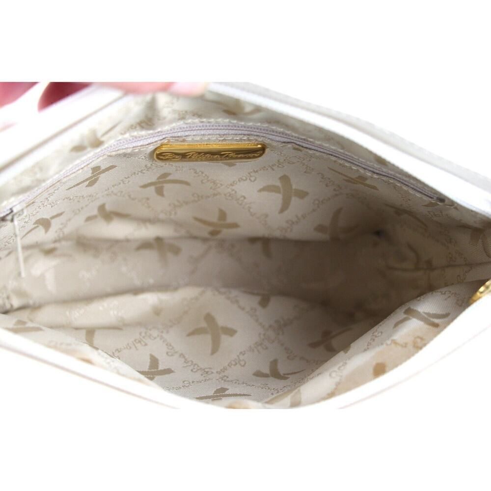 Paloma Picasso ITALY OFF WHITE GENUINE LEATHER SHOULDER BAG X-BODY HANDBAG PURSE - Picture 11 of 16